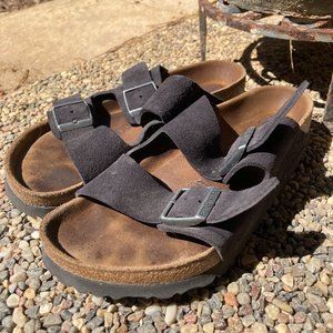 BIRKENSTOCK Black Suede Arizona Size 36